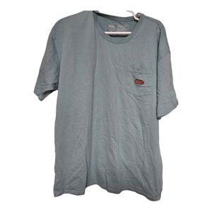 Vans Blue Green Cotton T-Shirt Men’s XL Logo Patch Pocket Casual